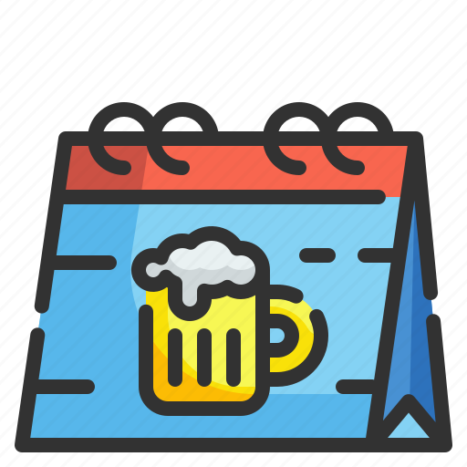 Beer, beverages, calendar, celebration, festival, oktoberfest, schedule icon - Download on Iconfinder
