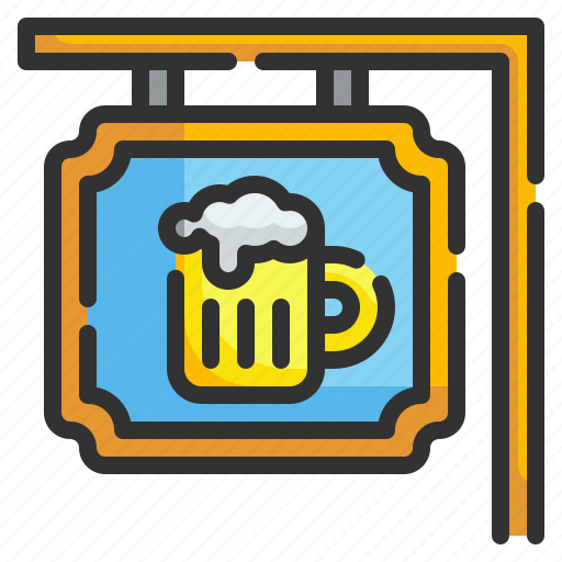 Alcoholic, bar, beer, mug, pub, signage, signboard icon - Download on Iconfinder