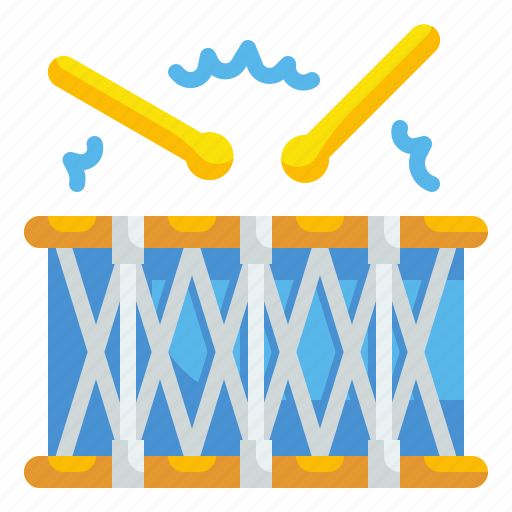 Drum, drumsticks, entertainment, instrument, musical, orchestra, percussion icon - Download on Iconfinder