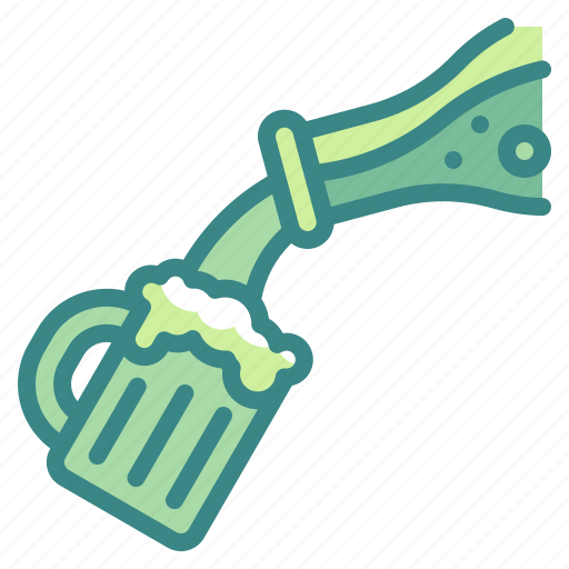 Alcohol, beer, beverage, bottle, glass, mug, pouring icon - Download on Iconfinder