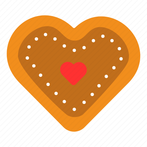 Gingerbread, heart, gingerbread heart, oktoberfest, food icon - Download on Iconfinder
