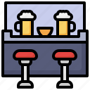 alcoholic, restaurant, pub, counter, bar, drink, food