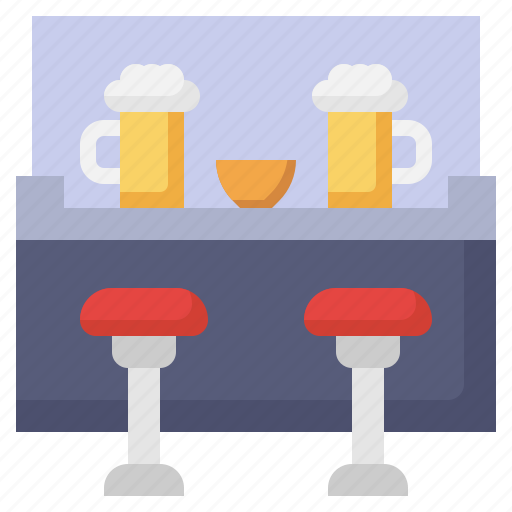 Pub, alcoholic, drink, counter, food, bar, restaurant icon - Download on Iconfinder