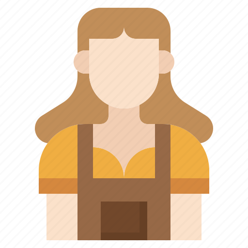 Bavarian, traditional, girl, oktoberfest, typical, costume icon - Download on Iconfinder