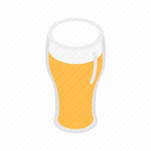 Alcohol, beer, drink, froth, glass, isometric, mug icon - Download on Iconfinder