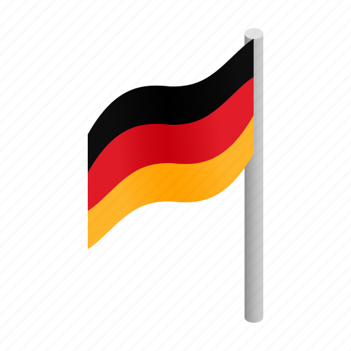 Country, flag, germany, isometric, national, patriotism, red icon - Download on Iconfinder