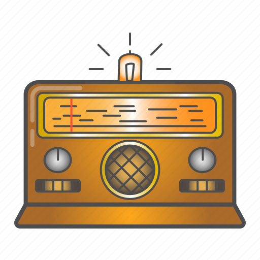 Colored, equipment, old, radio icon - Download on Iconfinder
