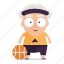 avatar, basketball, emoji, emoticon, man, old, sticker 