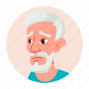 avatar, emotion, face, grandfather, man, old