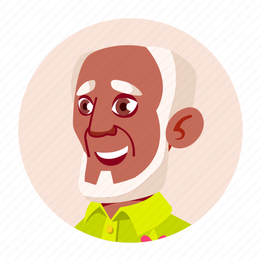 African, avatar, black, grandfather, man, old, people icon - Download on Iconfinder