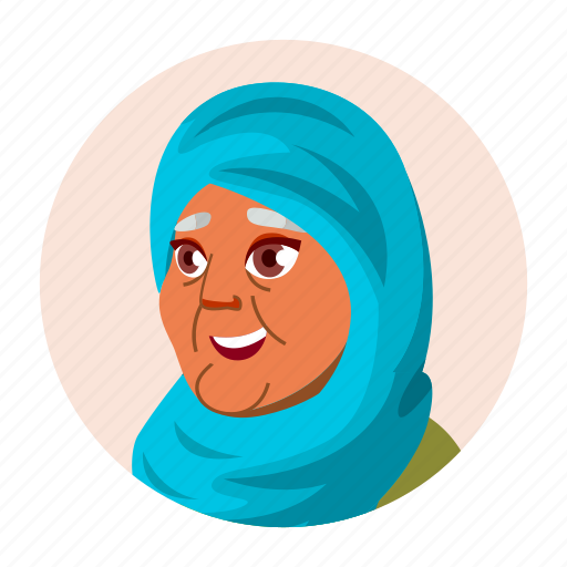 Arab, avatar, expression, grandmother, old, people, woman icon - Download on Iconfinder