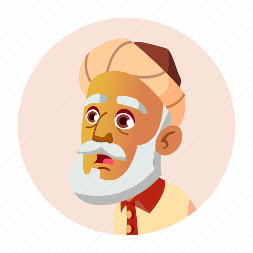 Arab, avatar, emotion, grandfather, man, old, people icon - Download on Iconfinder