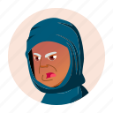 arab, avatar, expression, grandmother, old, people, woman