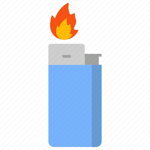 Burning lighter, fire lighting, gas lighter, ignited lighter, lighter icon - Download on Iconfinder