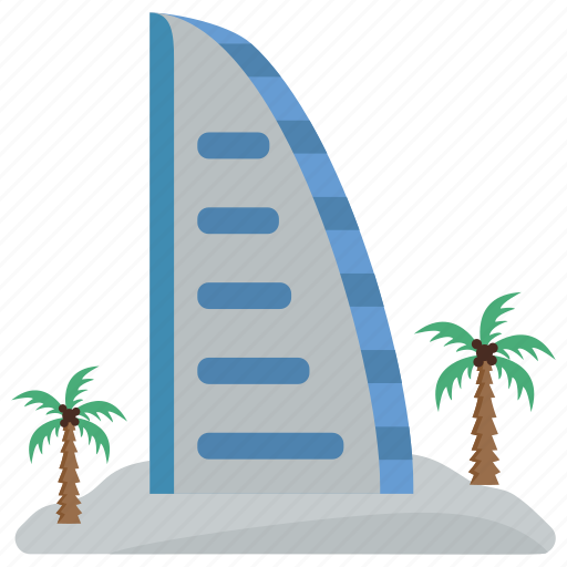 Burj al arab, dubai hotel, jumeirah hotel, luxury hotel, tallest hotel icon - Download on Iconfinder