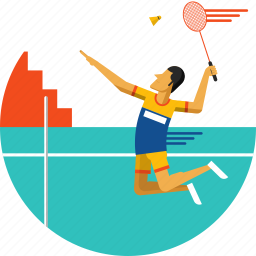 Badminton, badminton player, cock, racket, racquet, shuttle, shuttle cock icon icon - Download on Iconfinder