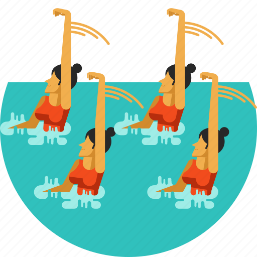 Costume, olympic sports, swimming, synchrone, synchronised, synchronised swimming, water sport icon icon - Download on Iconfinder