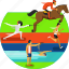 athletics, equestrian, fencing, pentathalon, running, shooting, sports, swimming icon 
