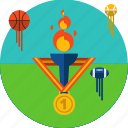 flame, games symbols, medal, olympic, olympic games, sports, torch icon