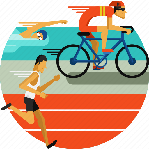 Athletics, cycling, olympic sports, running, swimming, triathlon, sports icon icon - Download on Iconfinder