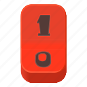 arm, cartoon, lever, off, red, switch, tumbler 