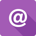 @, at, email, mail, purple, shadow, square