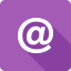 @, at, email, mail, purple, shadow, square 