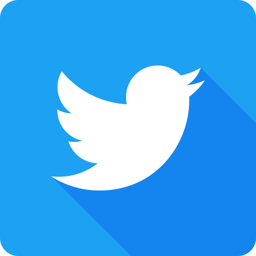 Blue, media, shadow, social, square, tweet, twitter icon - Free download