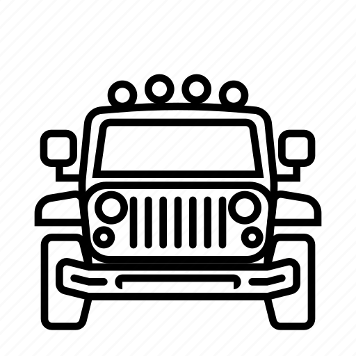 Adventure, car, drive, frontview, jeep, auto, travel icon - Download on Iconfinder