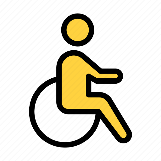 Wheelchair, handicap, disable, patient, man icon - Download on Iconfinder