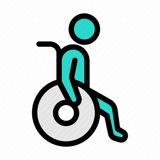 Handicap, patient, wheelchair, disable, medical icon - Download on Iconfinder