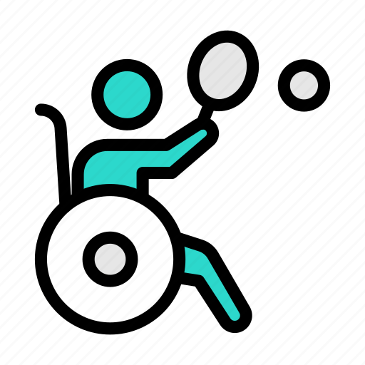 Wheelchair, disable, tennis, wimbledon, handicap icon - Download on Iconfinder