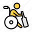wheelchair, handicap, disable, cricket, sport 