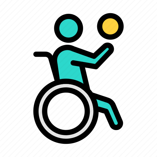 Wheelchair, handicap, disable, football, player icon - Download on Iconfinder