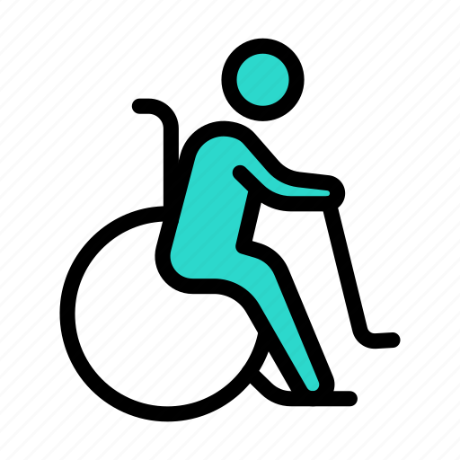 Wheelchair, handicap, disable, hockey, player icon - Download on Iconfinder