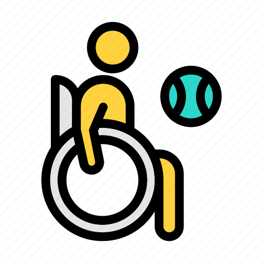 Wheelchair, handicap, disable, patient, ball icon - Download on Iconfinder