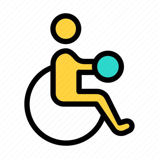 Wheelchair, handicap, disable, player, man icon - Download on Iconfinder