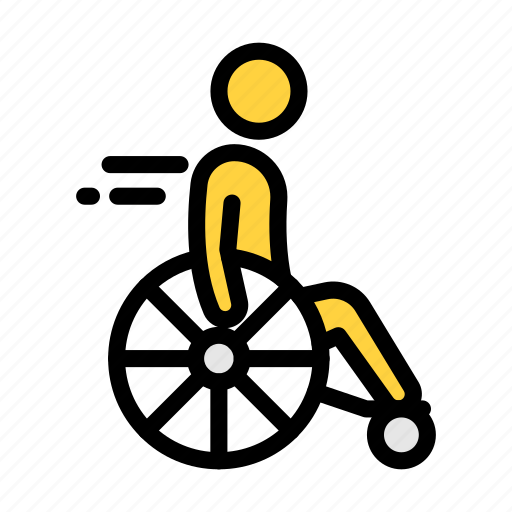 Wheelchair, handicap, disable, race, sport icon - Download on Iconfinder