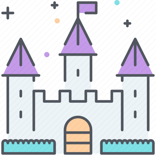 Castle, disney, fairytale, fantasy, fortress, magic, medieval icon - Download on Iconfinder