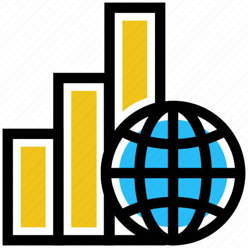 Analytics, globe, online business, transaction, world icon - Download on Iconfinder