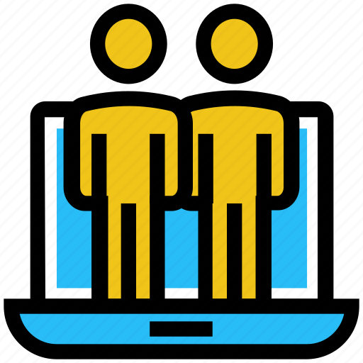 Business, employees, group, laptop, notebook, online business, teamwork icon - Download on Iconfinder