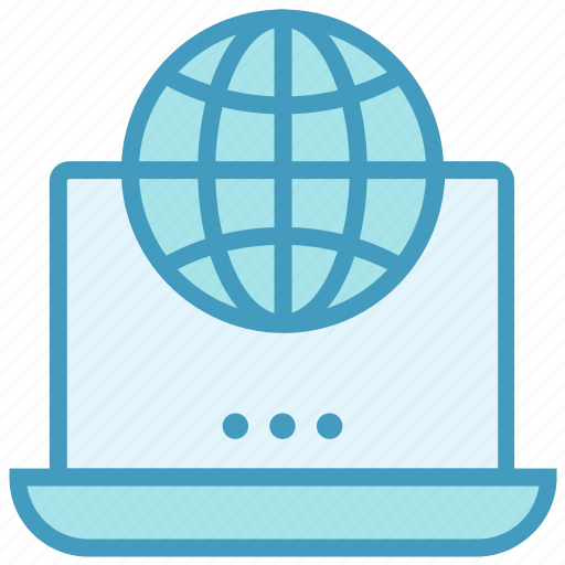 Globe, laptop, notebook, office, online business, world business icon - Download on Iconfinder