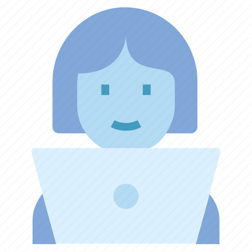Business, employee, laptop, office, online business, user, woman icon - Download on Iconfinder