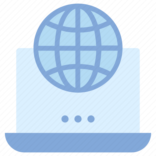 Globe, laptop, notebook, office, online business, world business icon - Download on Iconfinder