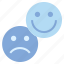 business, customer, emoji, happy, sad, satisfaction 