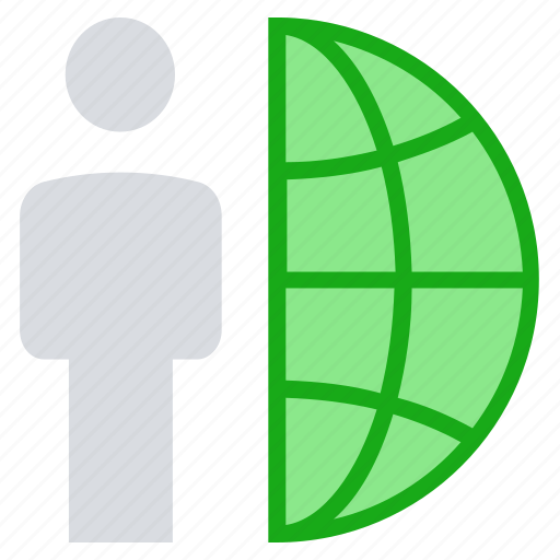 Business, globe, international job, online business, person, user, world icon - Download on Iconfinder