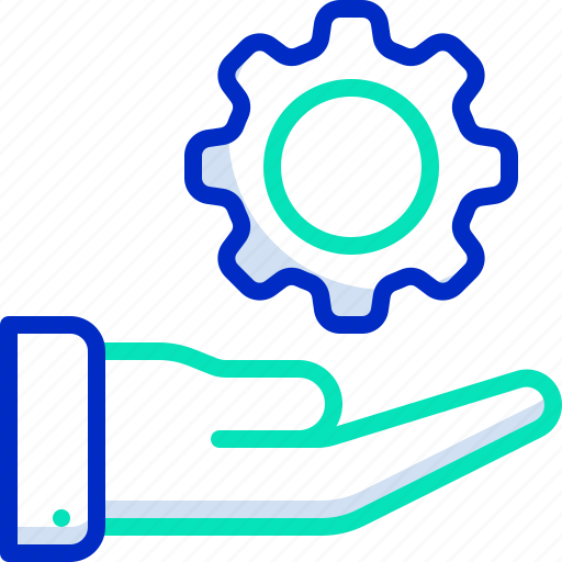 Gears, hand, options, preferences, settings icon - Download on Iconfinder