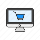 cart, computer, mac, shopping