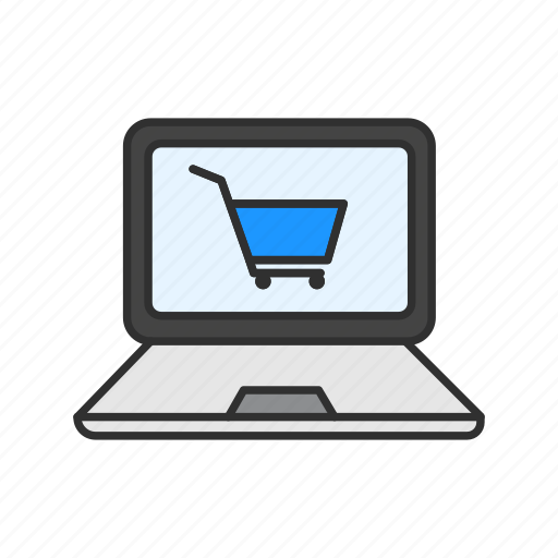 Cart, computer, laptop, shopping online icon - Download on Iconfinder
