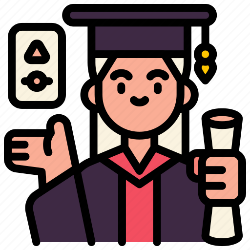 Graduation, education, online, certificate, student icon - Download on Iconfinder